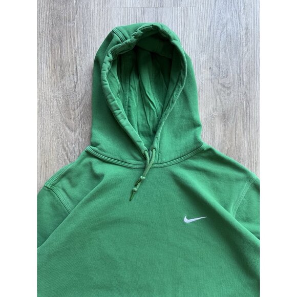 Vintage Y2K Nike Mini Swoosh Green Hoodie Sweater Sports Gym Basketball XL - Picture 3 of 12